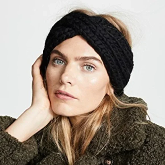 Eugenia Kim Knit Headband Eugenia Kim Black Pink White Thick Knit Headband – The  main image 4